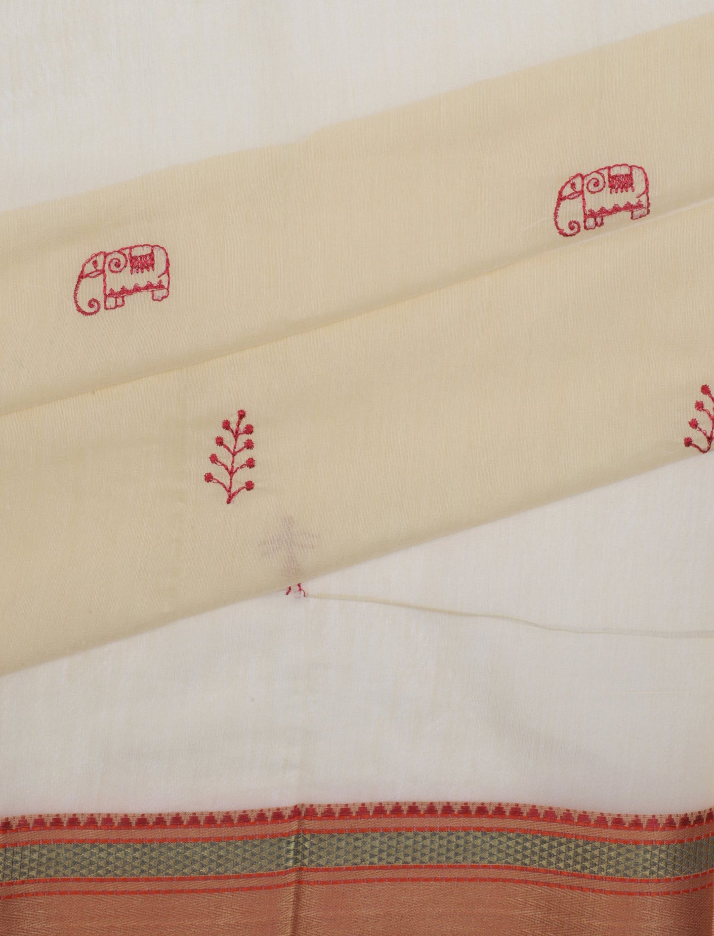 Elegant Weaves Handwoven Cotton Saree with Tribal Motifs