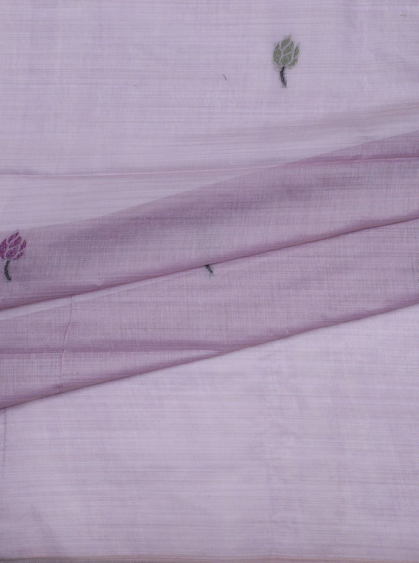 Lavender Organza Saree with Elephant Motif Embroidery
