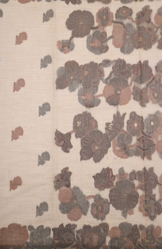 Elegant Weaves Floral Printed Cotton Saree