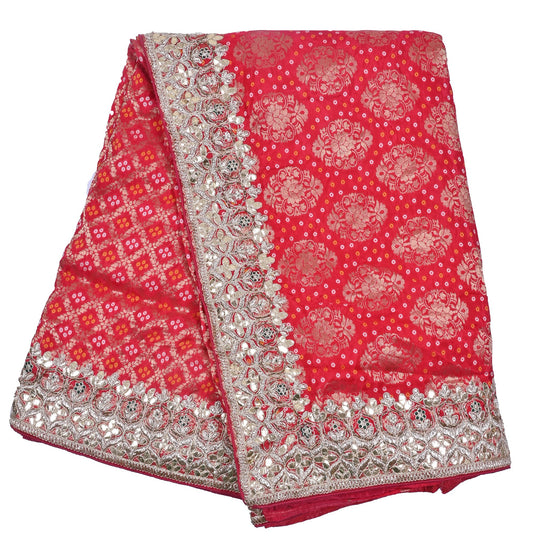 Red Banarasi Silk Saree with Intricate Zari Work