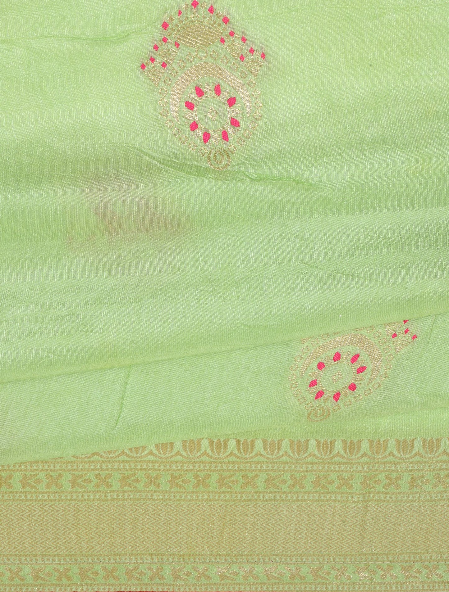 Elegant Weaves Light Green Silk Saree with Intricate Zari Work